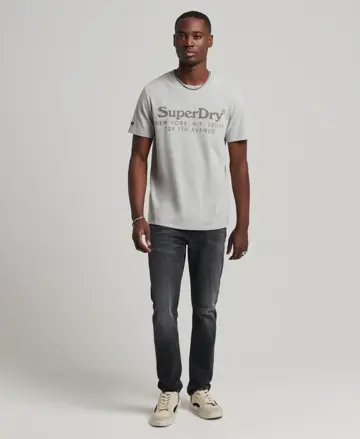 Superdry pánske tričko svetlo sivá