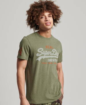  Pánske tričko Vintage Vl Classic Green SUPERDRY